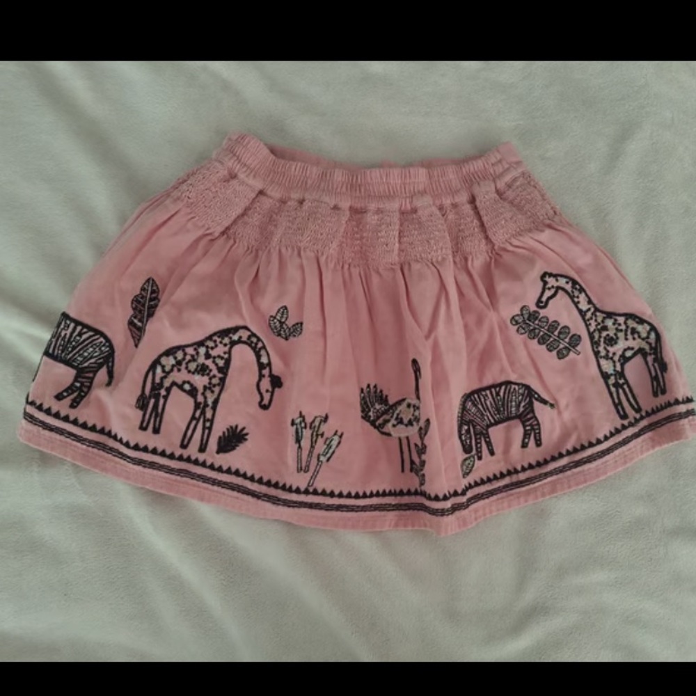 Tu Pink Embroidered Skirt